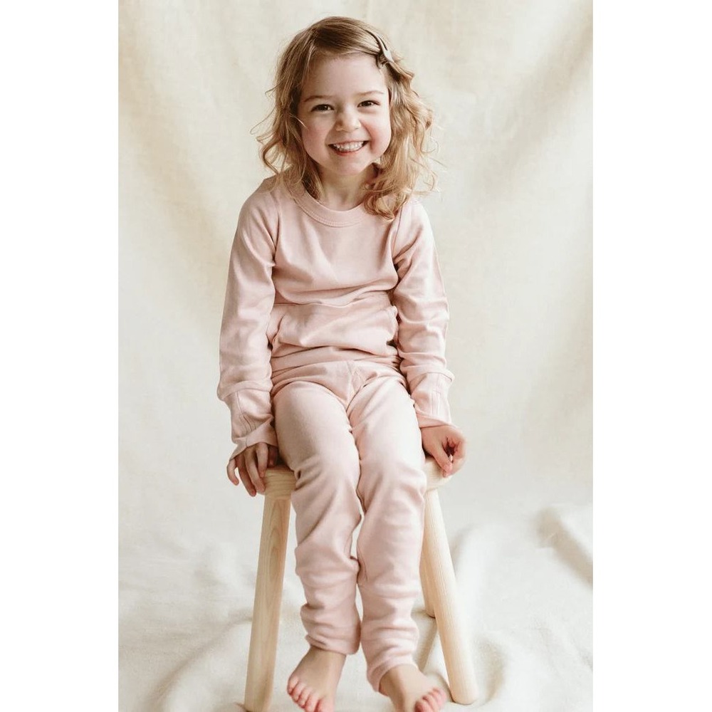 Goumi Kids All Day Jogger Set Rose Size‎ 2T Organic Cotton/Bamboo